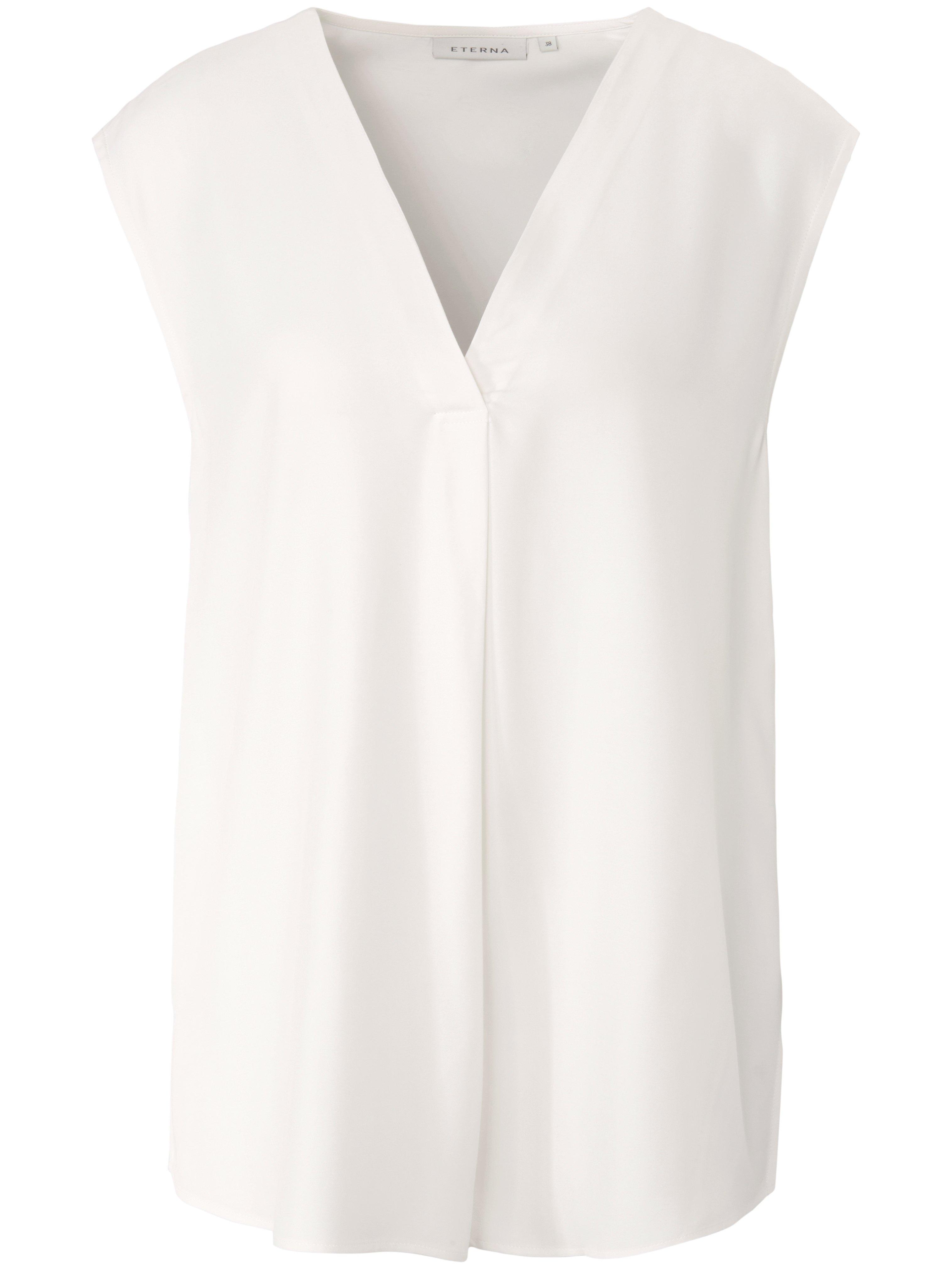 Mouwloze blouse V-hals Van Eterna wit Top Merken Winkel